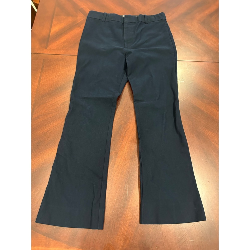 Derek Lam 10 Crosby Navy Blue Stretch Flare Leg Trousers Pants Womens Size 6